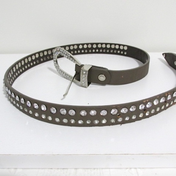VTG Tan Rhinestone Belt - Picture 7 of 7
